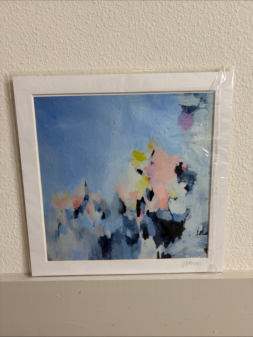 Abstract Blue and Pink Print